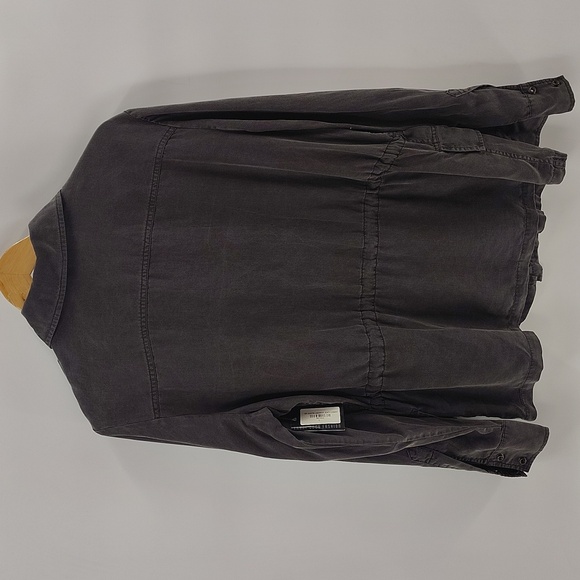 Velvet Heart Jacket Size Large Dark Gray Zip Up And Snap Drawstring Waist - Picture 4 of 6